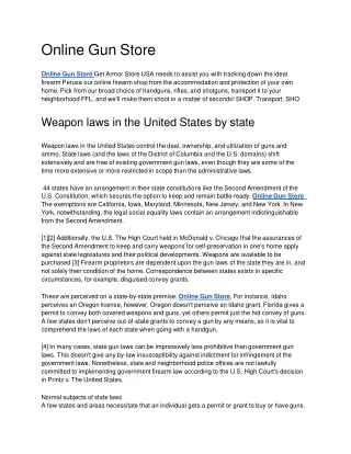 Online Gun Store-PPT