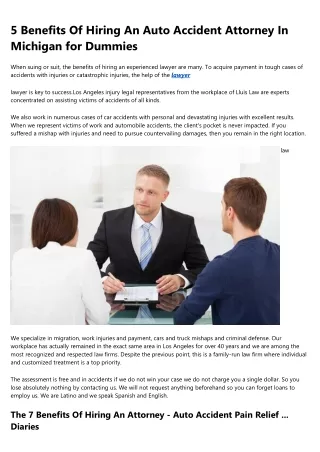 5 benefits of hiring an auto accident attorney