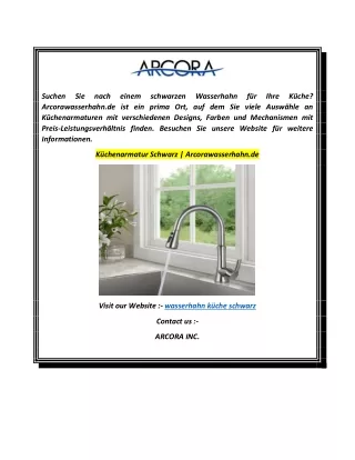 Küchenarmatur Schwarz  Arcorawasserhahn.de