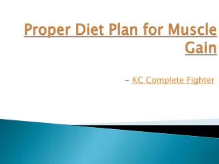 Proper Diet Plan for Muscle Gain