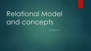 relational model and concepts