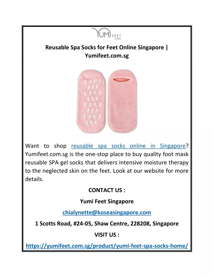 reusable spa socks for feet online singapore