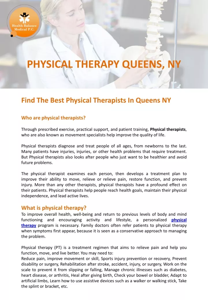 physical therapy queens ny