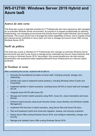 ws 012t00 windows server 2019 hybrid and azure