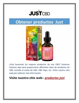 Obtener productos  Just