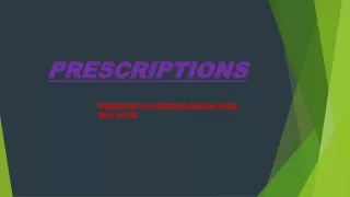 prescriptions prescriptions