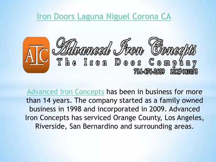 iron doors laguna niguel corona ca