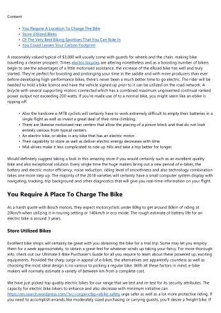 Exactly How To Get The Most Effective Electric Bike