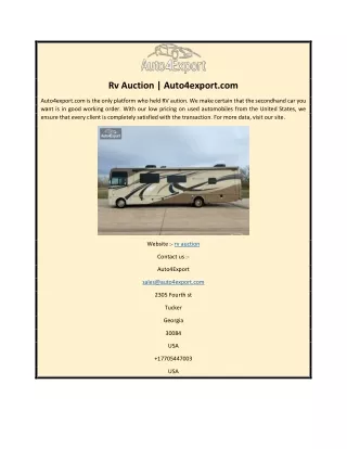rv auction auto4export com