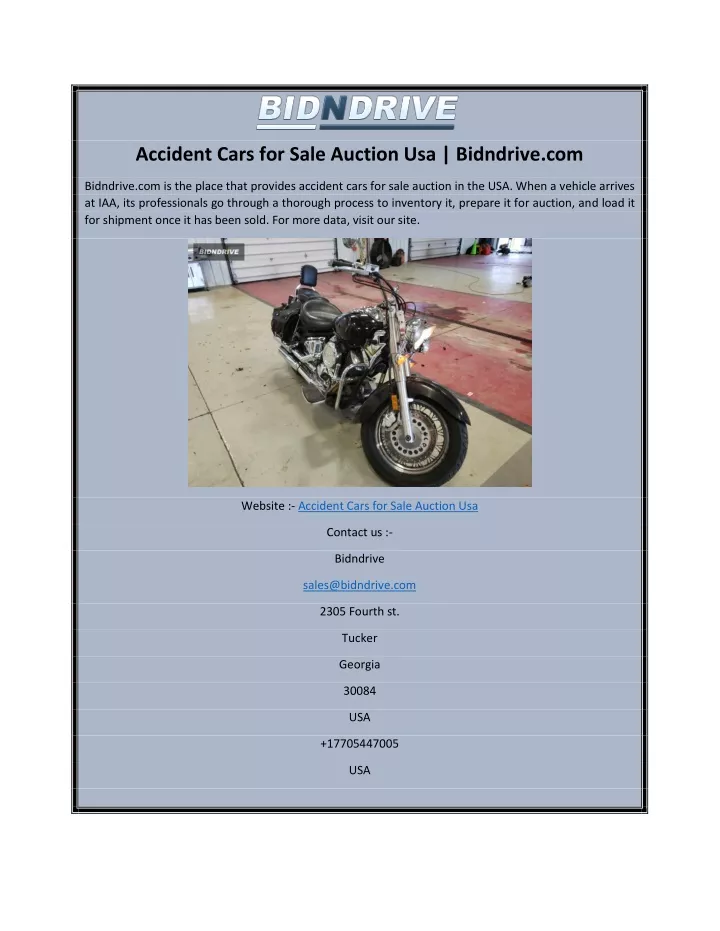 accident cars for sale auction usa bidndrive com
