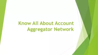know all about account aggregator network