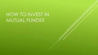 how to invest in mutual funds