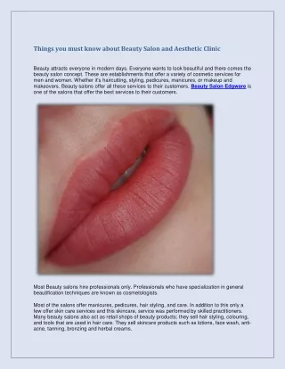 things you must know about beauty salon