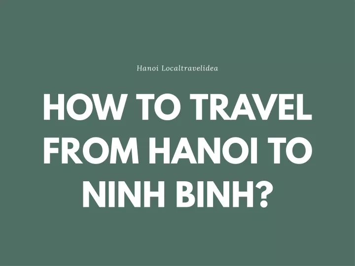 hanoi localtravelidea