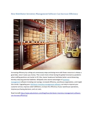 how distributor inventory management software