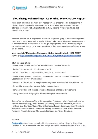 global magnesium phosphate market