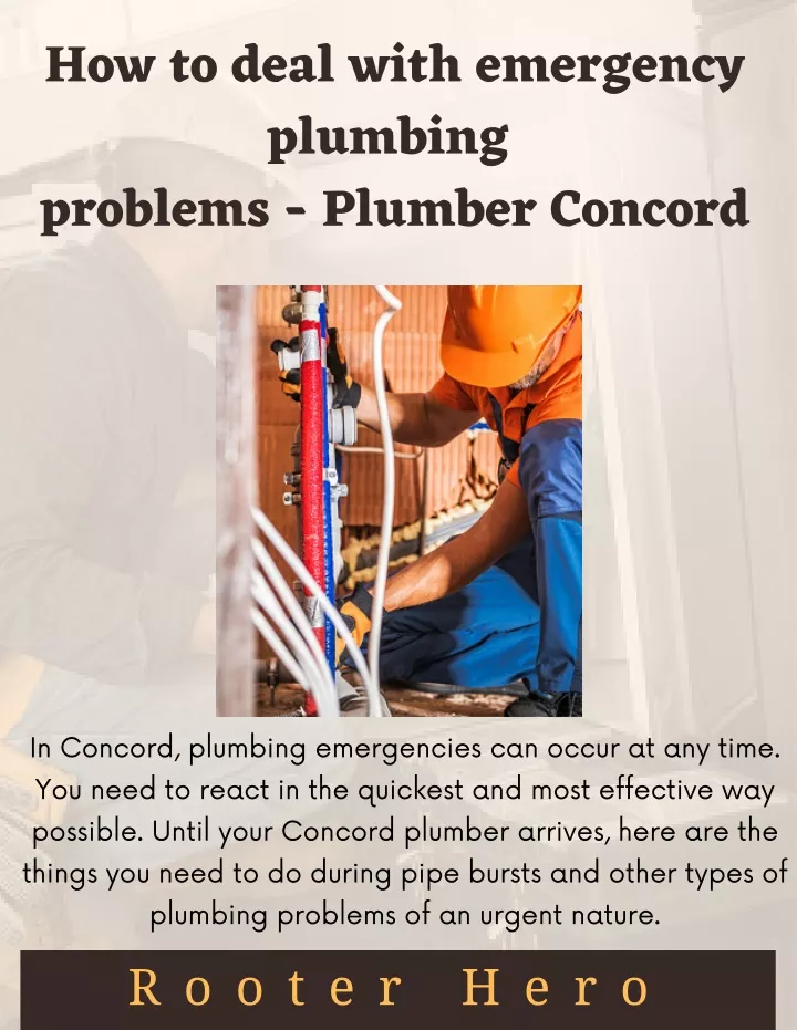 how to deal with emergency plumbing problems