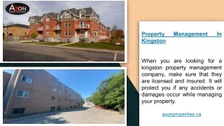 Property Management In Kingston