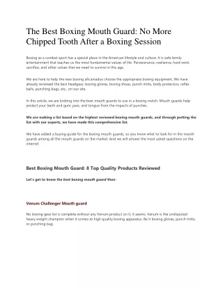 the best boxing mouth guard no more chipped tooth