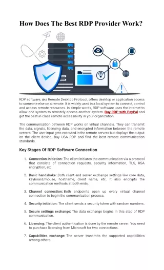 how does the best rdp provider work