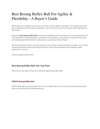 best boxing reflex ball for agility flexibility