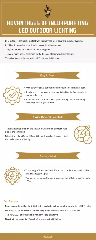 Advantages Of Incorporating Led Outdoor Lighting