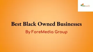Best Black Owned Businesses