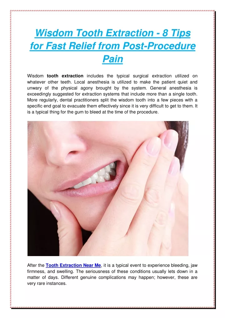 wisdom tooth extraction 8 tips for fast relief
