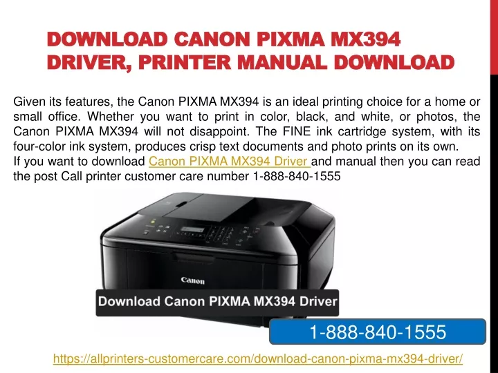 download canon pixma mx394 driver printer manual download