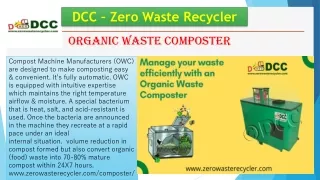 Organic Waste Composter Machine Manufacturer