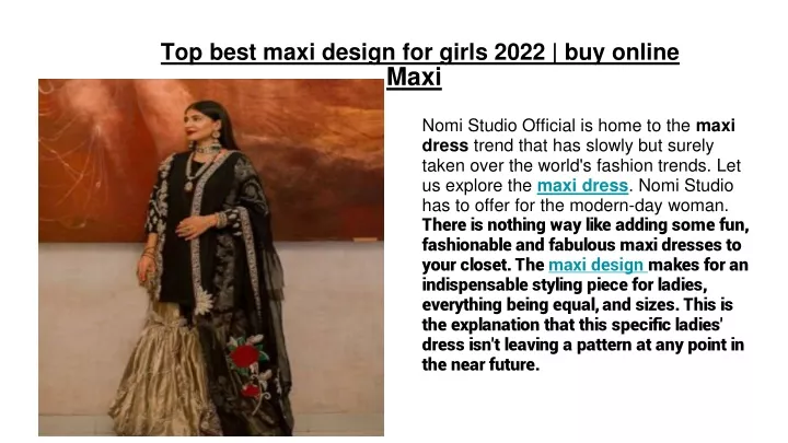 top best maxi design for girls 2022 buy online