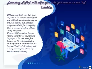 learning php will offer you a bright career