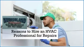 Reasons to Hire an HVAC Professional for Repairs