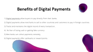 All about the Benefits of Digital Payments