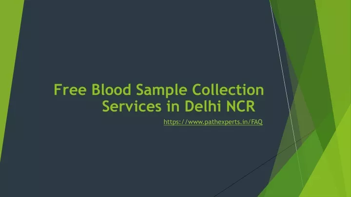 free blood sample collection services in delhi ncr