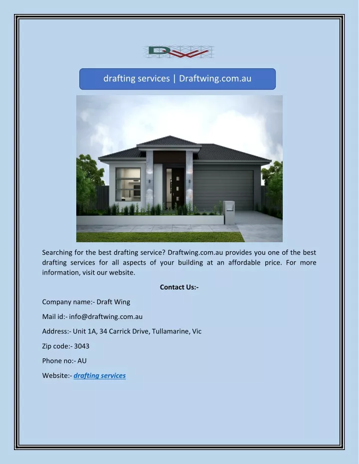 drafting services draftwing com au