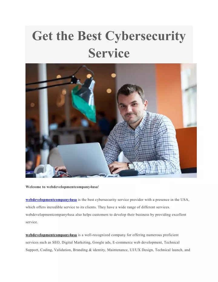 get the best cybersecurity service