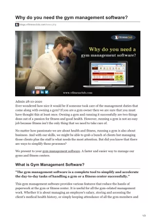 Why do you need the gym management software? | Vfitnessclub Gym Software