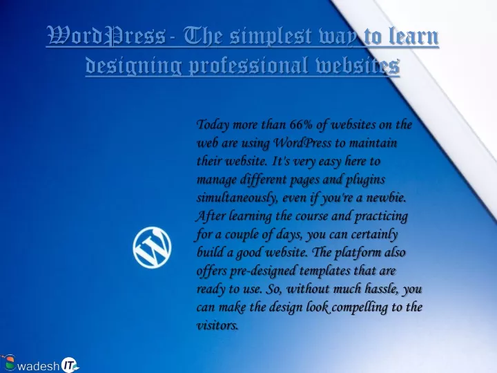 wordpress the simplest way to learn designing