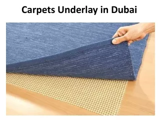 carpets underlay in dubai