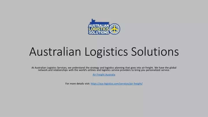 australian logistics solutions