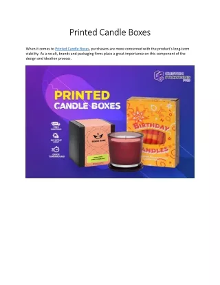 Printed Candle Boxes