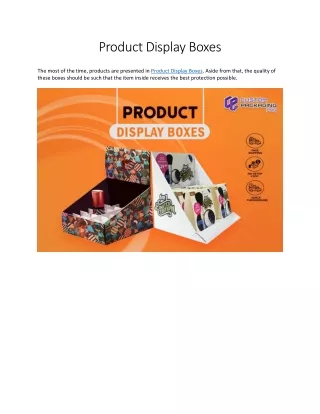Product Display Boxes