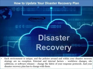 how to update your disaster recovery plan
