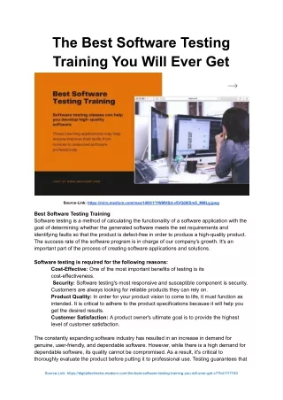 the best software testing training you will ever