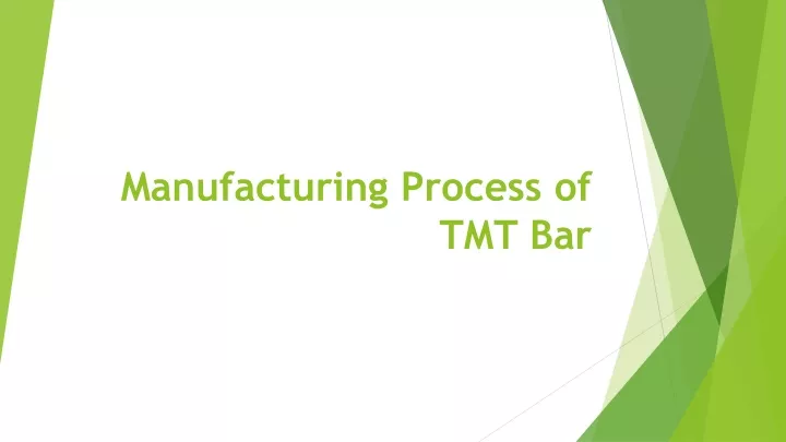 manufacturing process of tmt bar