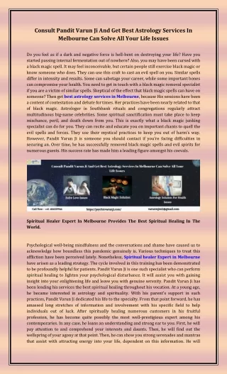 Consult Pandit Varun Ji And Get Best Astrology Services In Melbourne Can Solve All Your Life Issues