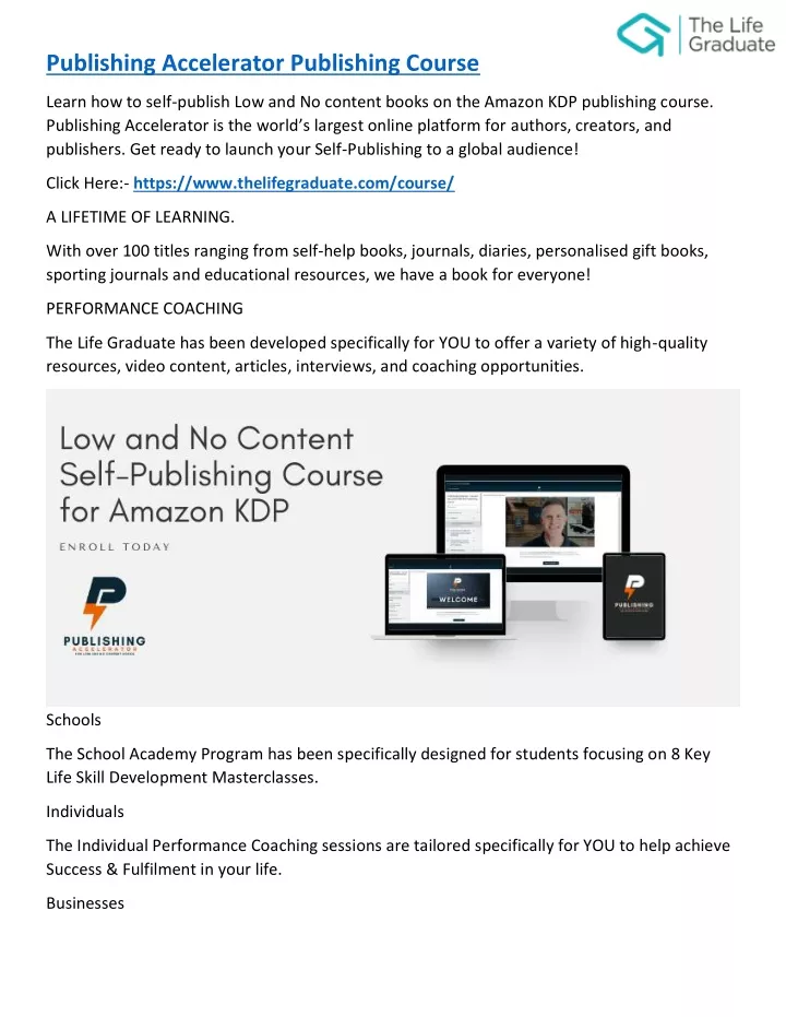 publishing accelerator publishing course