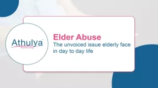 Elder Abuse - The unvoiced issue elderly face in day to day life