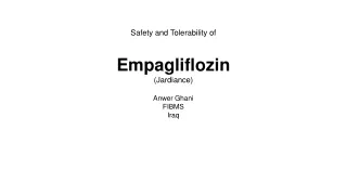 Safety and Tolerability of Empagliflozin